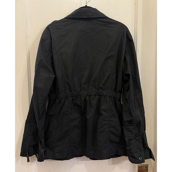 Norma Kamali Black Utility Jacket Coat Women's Size Medium - Picture 6 of 9